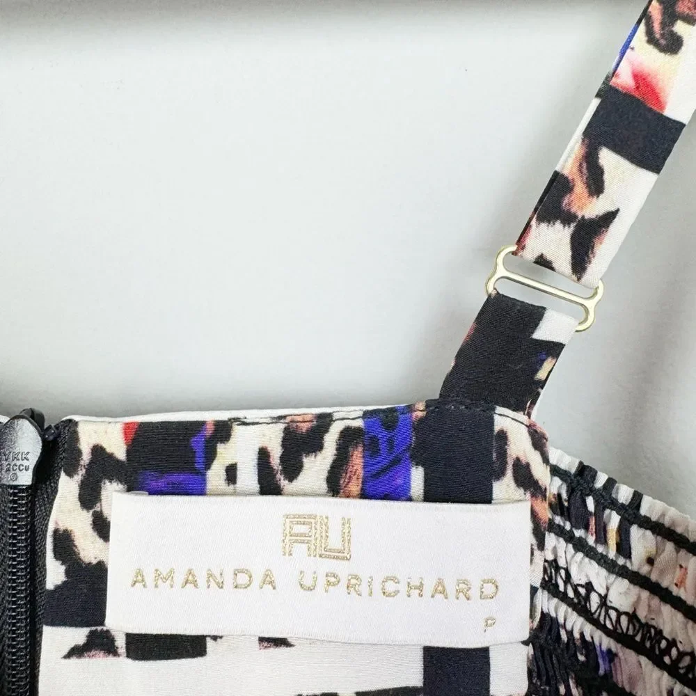 AMANDA UPRICHARD | Champagne Leopard Animal Print Mini Dress Women’s Size P - Picture 8 of 12